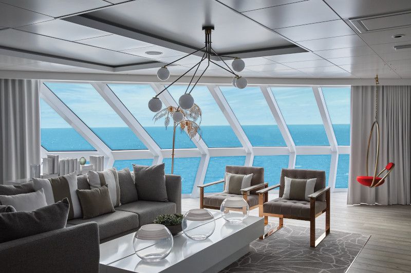 Celebrity iconic suite living room