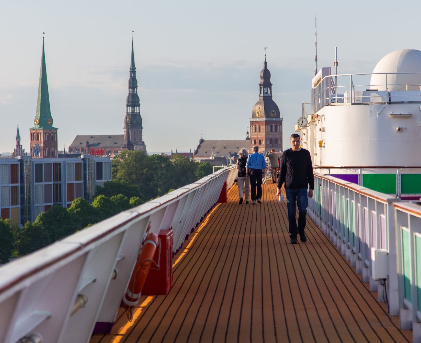 Cruise ship deck walker