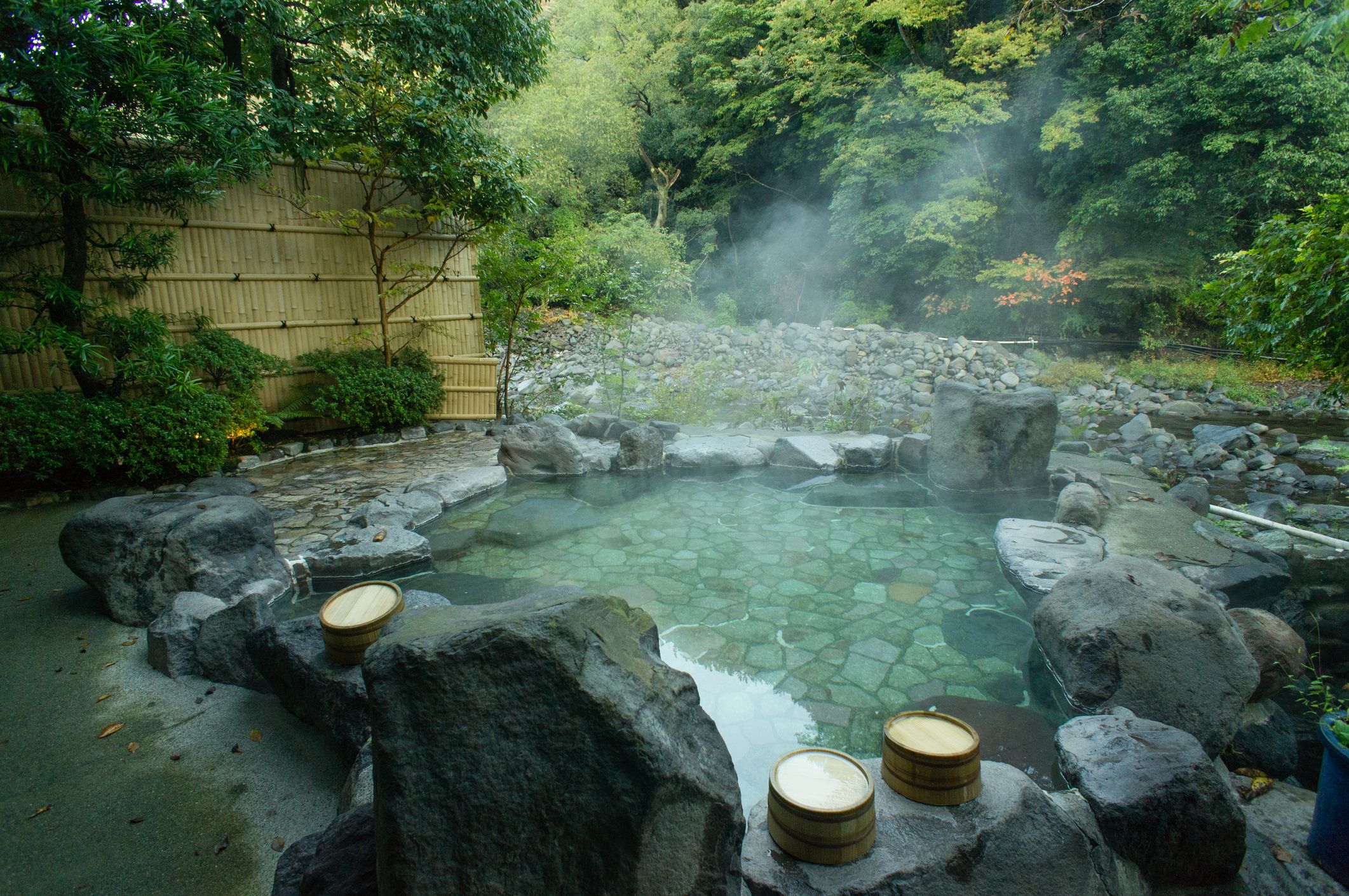 Japanese onsen hot spring