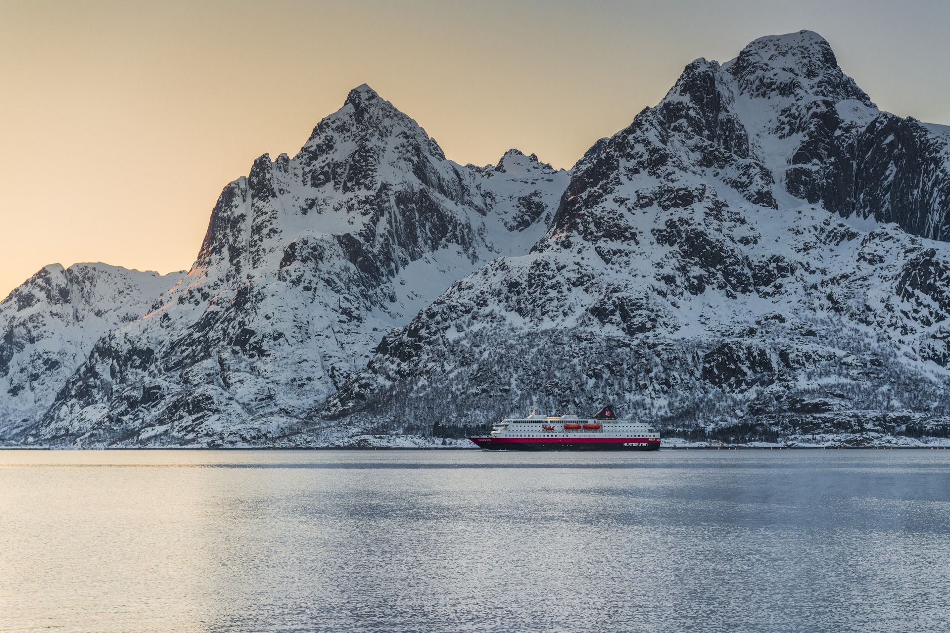 Hurtigruten voyage sailing through Norway