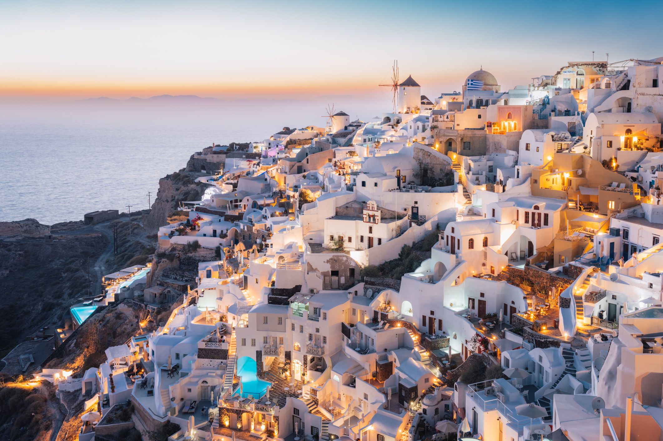 Santorini at sunset