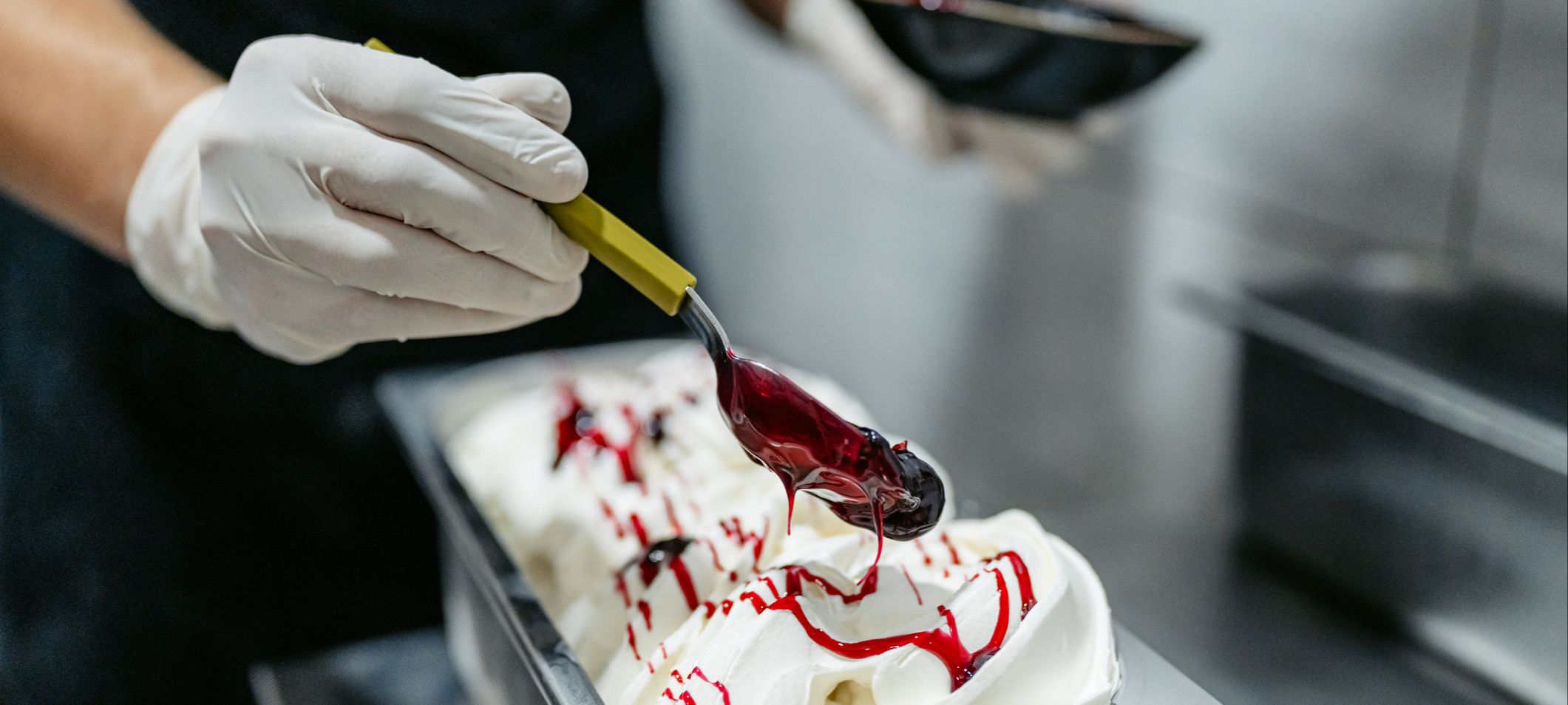making gelato